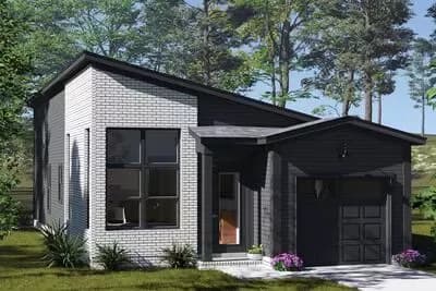 Northwest Contemporary House Plan: 3 Beds, Main-Level Master Suite