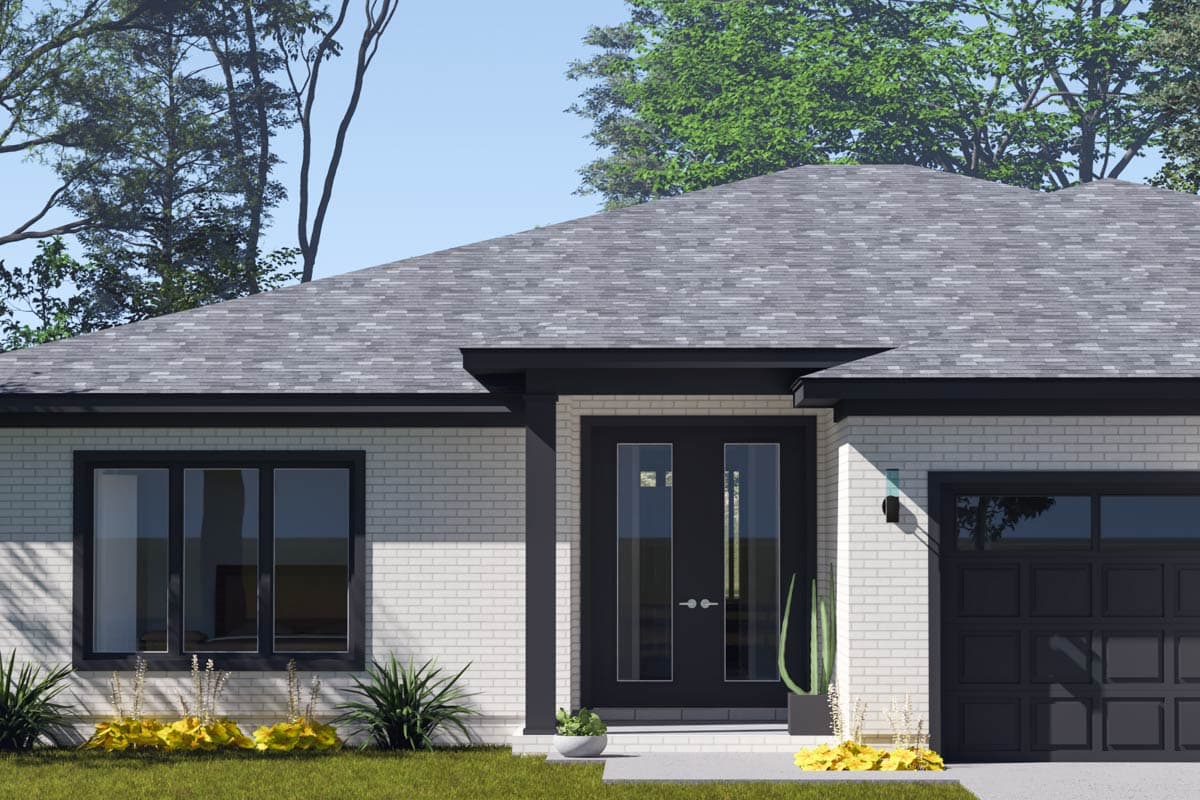 Plan 52514WM: Mid-Century Modern 4-5 Bed House Plan with 3-Car Garage - Image #7 - Mid Century Modern, Modern
