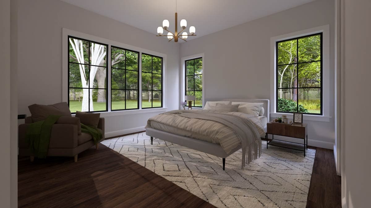 Plan 865030SHW: Modern Farmhouse House Plan with Split Beds and Versatile Bonus Room - Image #7 - Cottage, Farmhouse, Modern Farmhouse