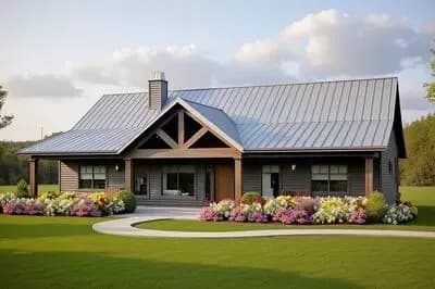 Charming 3-Bed Country Craftsman House Plan on a Single Level
