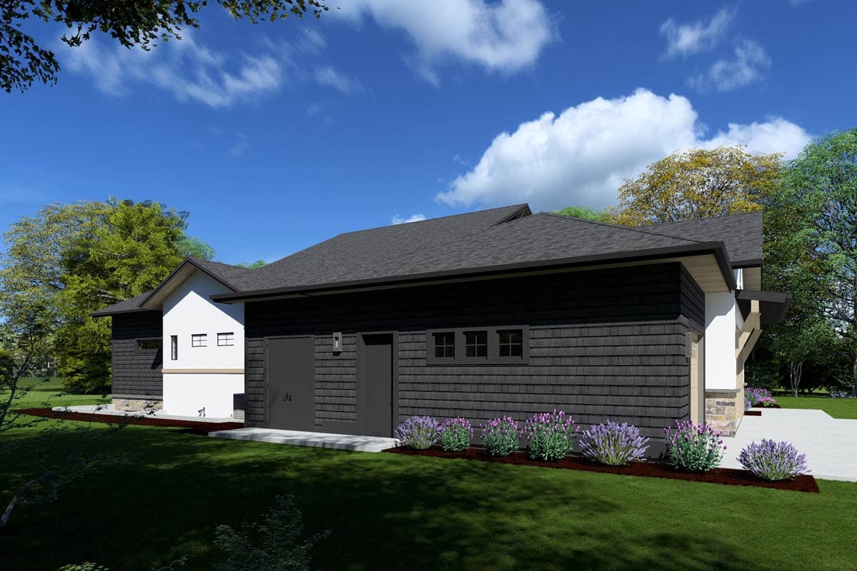 Plan 64566SC: Modern Farmhouse House Plan: Split Bedrooms, 3-Car Garage, Outdoor Kitchen - Image #9 - Contemporary, Modern Farmhouse, New American, Northwest
