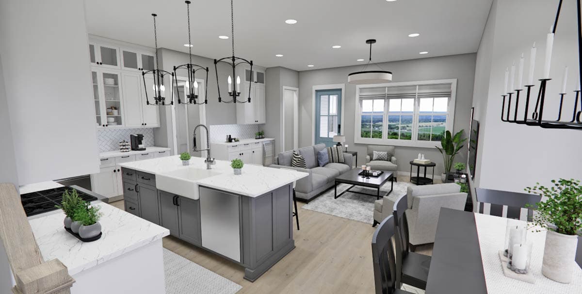 Plan 14929RK: Stylish Modern 4-Bedroom House Plan with Main Floor Master Suite - Image #7 - Contemporary, Modern