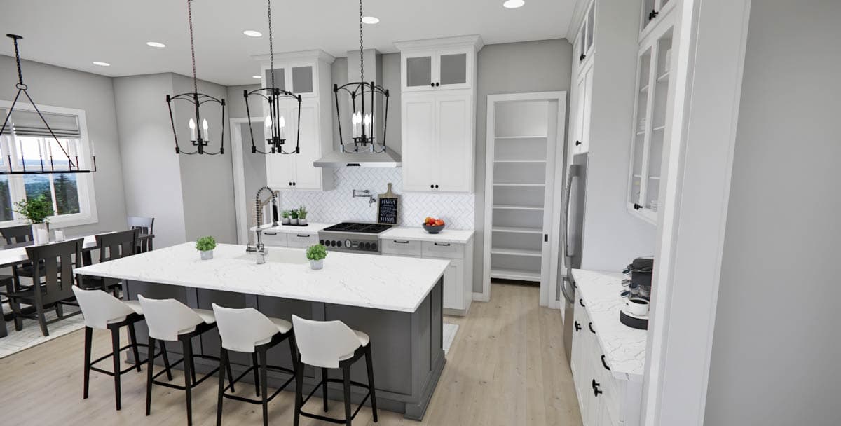 Plan 14929RK: Stylish Modern 4-Bedroom House Plan with Main Floor Master Suite - Image #9 - Contemporary, Modern