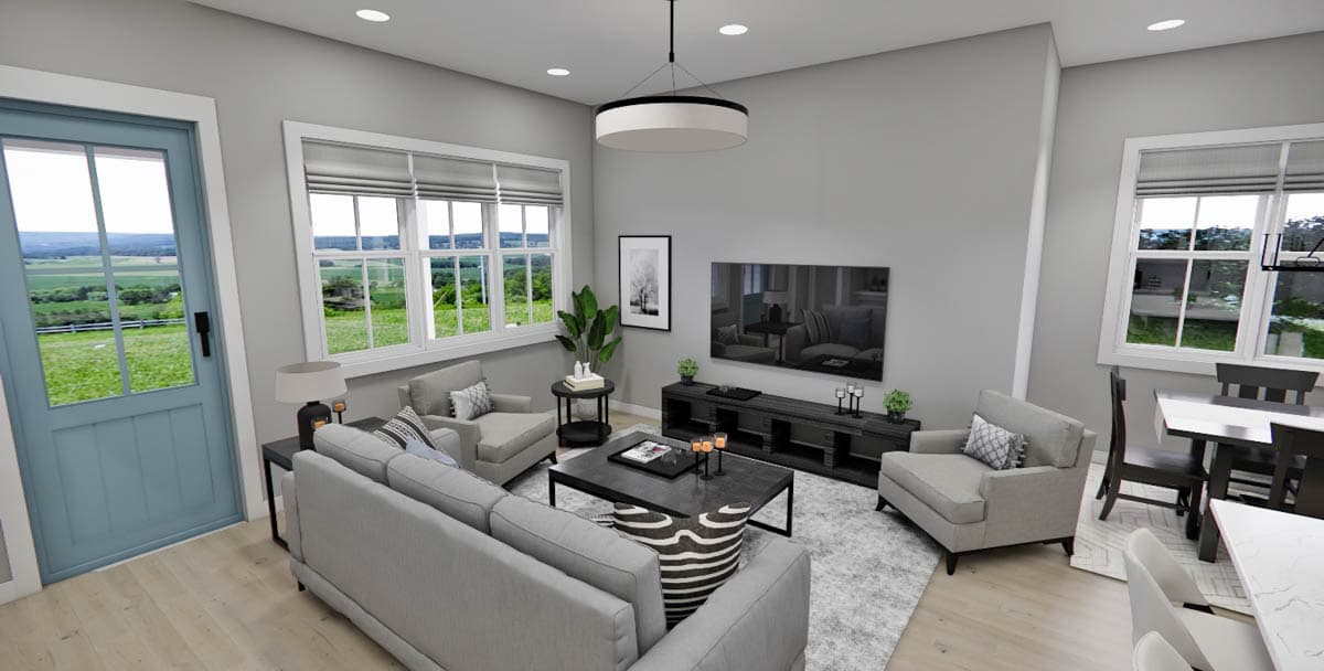 Plan 14929RK: Stylish Modern 4-Bedroom House Plan with Main Floor Master Suite - Image #16 - Contemporary, Modern