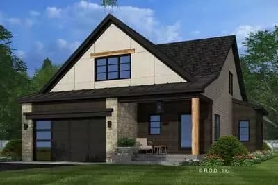 Stylish Modern 4-Bedroom House Plan with Main Floor Master Suite