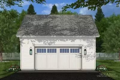 Classic Traditional Two-Car Garage House Plan with 10 Ceilings