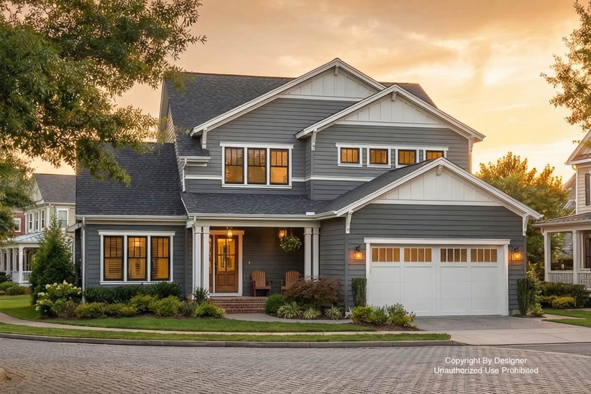 Plan image - 140043RK:Charming 4-Bedroom Craftsman House Plan with Main-Level Master Suite