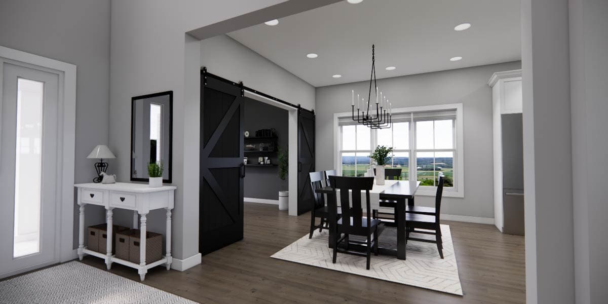 Plan 140045RK: Elegant Farmhouse House Plan with First Floor Master Suite and Loft - Image #7 - Farmhouse, New American