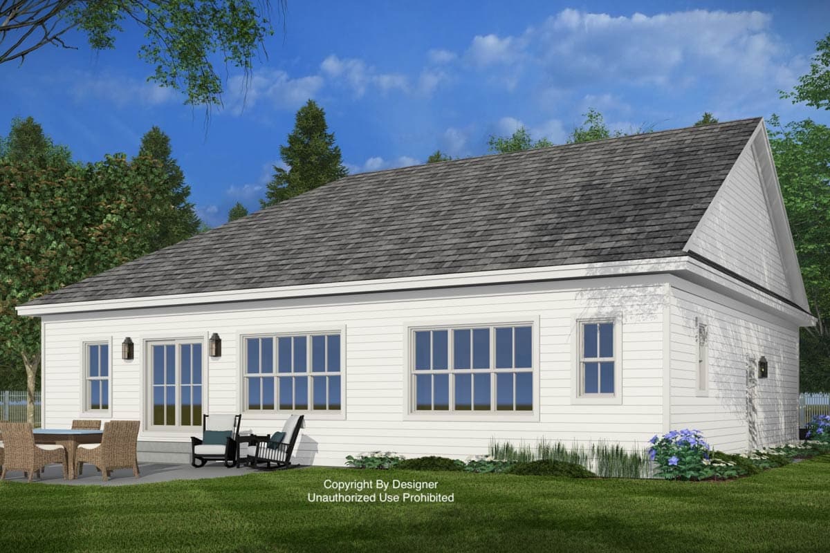 Plan 140049RK: Modern Farmhouse House Plan with 2-3 Bedrooms and Flexible Living Space - Image #5 - Farmhouse, Modern Farmhouse, New American