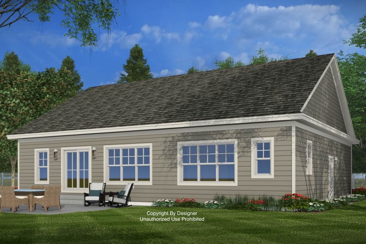 Plan 140050RK: Modern Farmhouse House Plan: 2-3 Beds, Flex Room, Covered Porch - Image #5 - Modern Farmhouse, New American
