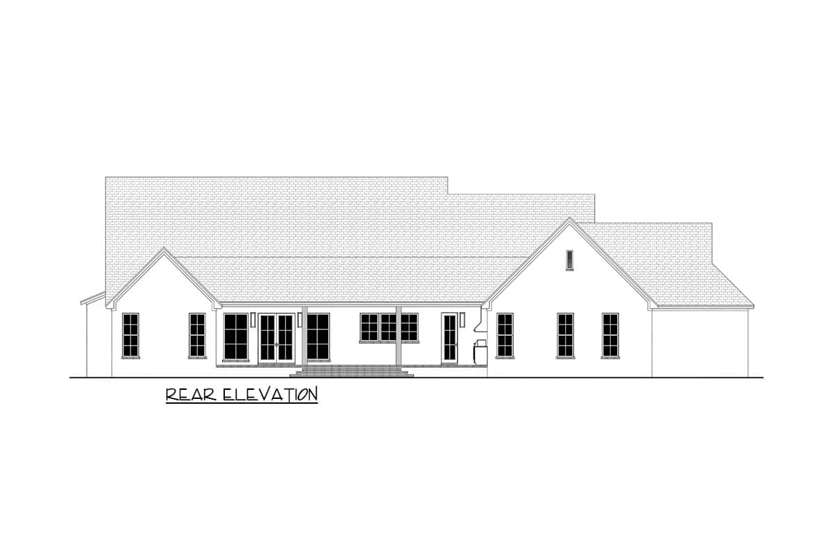 Plan 52024HZ: Grand Modern Farmhouse House Plan with Split Bedrooms and Outdoor Kitchen - Image #21 - Modern Farmhouse, Traditional, Transitional