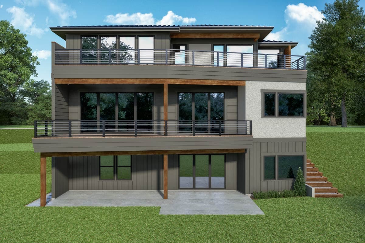 Plan 280259JWD: Northwest Modern House Plan with Walkout, Dual Decks, and Home Office - Image #34 - Contemporary, Modern, Northwest