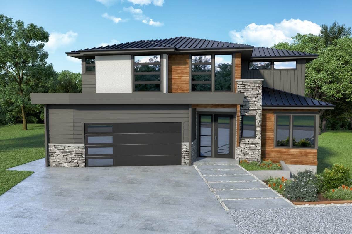 Plan 280259JWD: Northwest Modern House Plan with Walkout, Dual Decks, and Home Office - Image #32 - Contemporary, Modern, Northwest