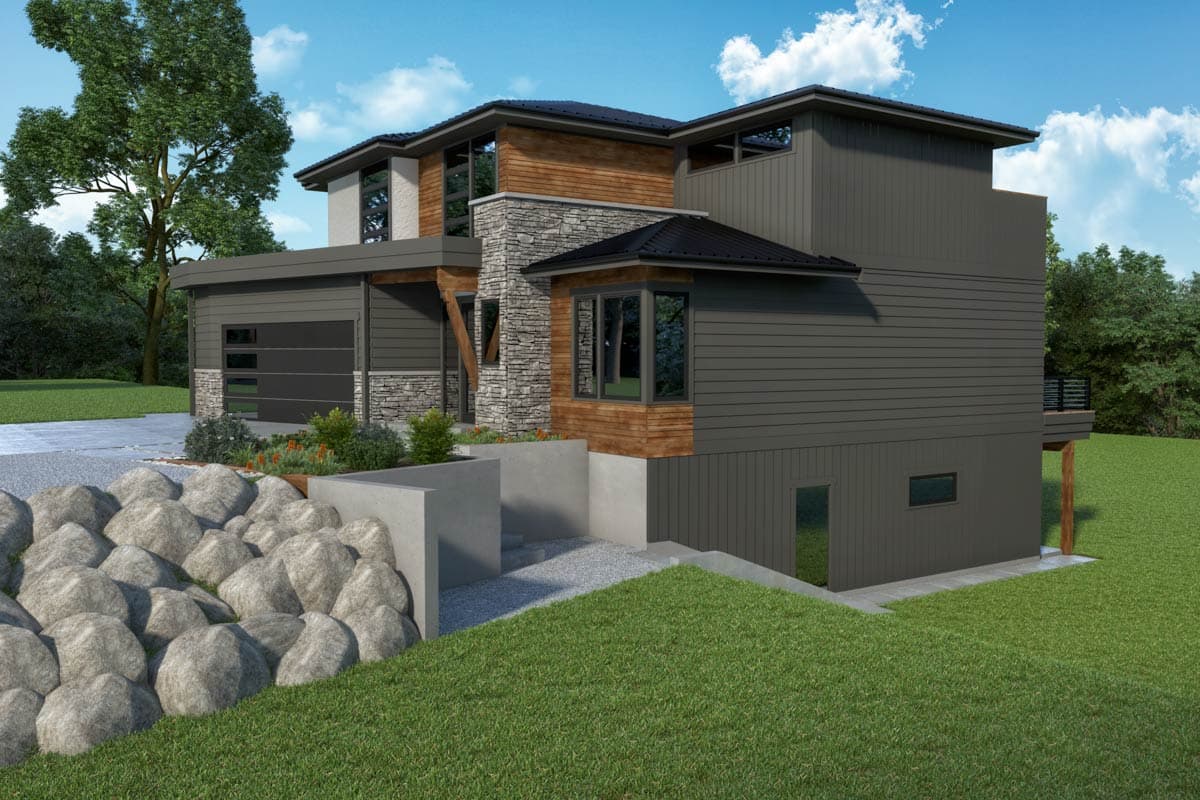 Plan 280259JWD: Northwest Modern House Plan with Walkout, Dual Decks, and Home Office - Image #35 - Contemporary, Modern, Northwest