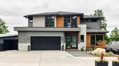 Northwest Modern House Plan with Walkout, Dual Decks, and Home Office