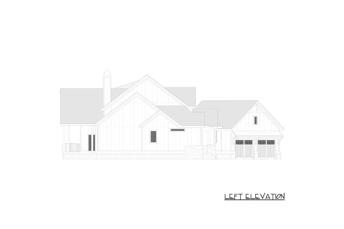 Plan 750009LDG: Rustic Mountain Plan: Main Level Master, Two-Story Great Room - Image #7 - Mountain, Rustic, Vacation