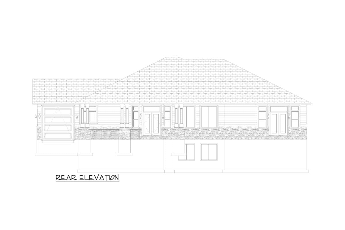 Plan 61691UT: Craftsman Ranch House Plan with 3-Car Garage and Home Office - Image #37 - Craftsman, Ranch