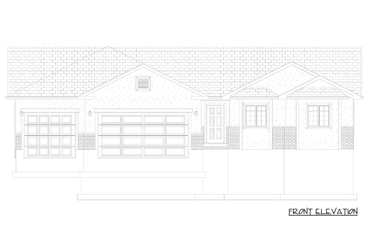 Plan 61692UT: Craftsman Ranch House Plan with 3-Car Garage and Main-Level Master Suite - Image #33 - Craftsman, Ranch, Traditional