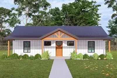 Charming Modern Farmhouse Plan with Two Private Suites