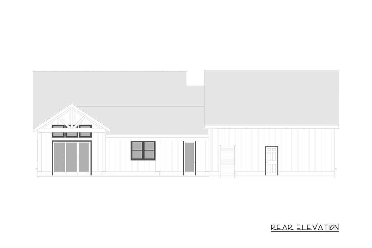 Plan 750010LDG: Modern Farmhouse Ranch Plan with Outdoor Kitchen & Bonus Room - Image #7 - Modern Farmhouse, New American, Ranch