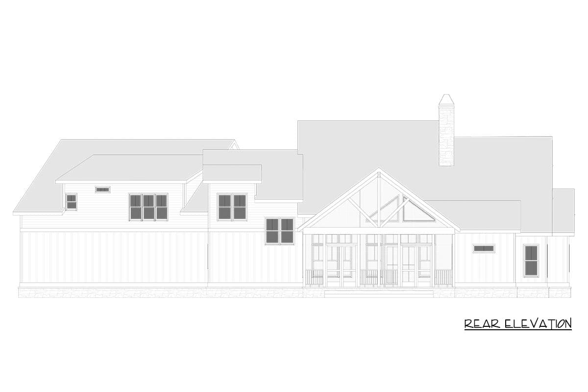 Plan 750011LDG: Modern Farmhouse House Plan with Main-Level Master and Two-Story Great Room - Image #7 - Hill Country, Modern Farmhouse, Mountain, Rustic
