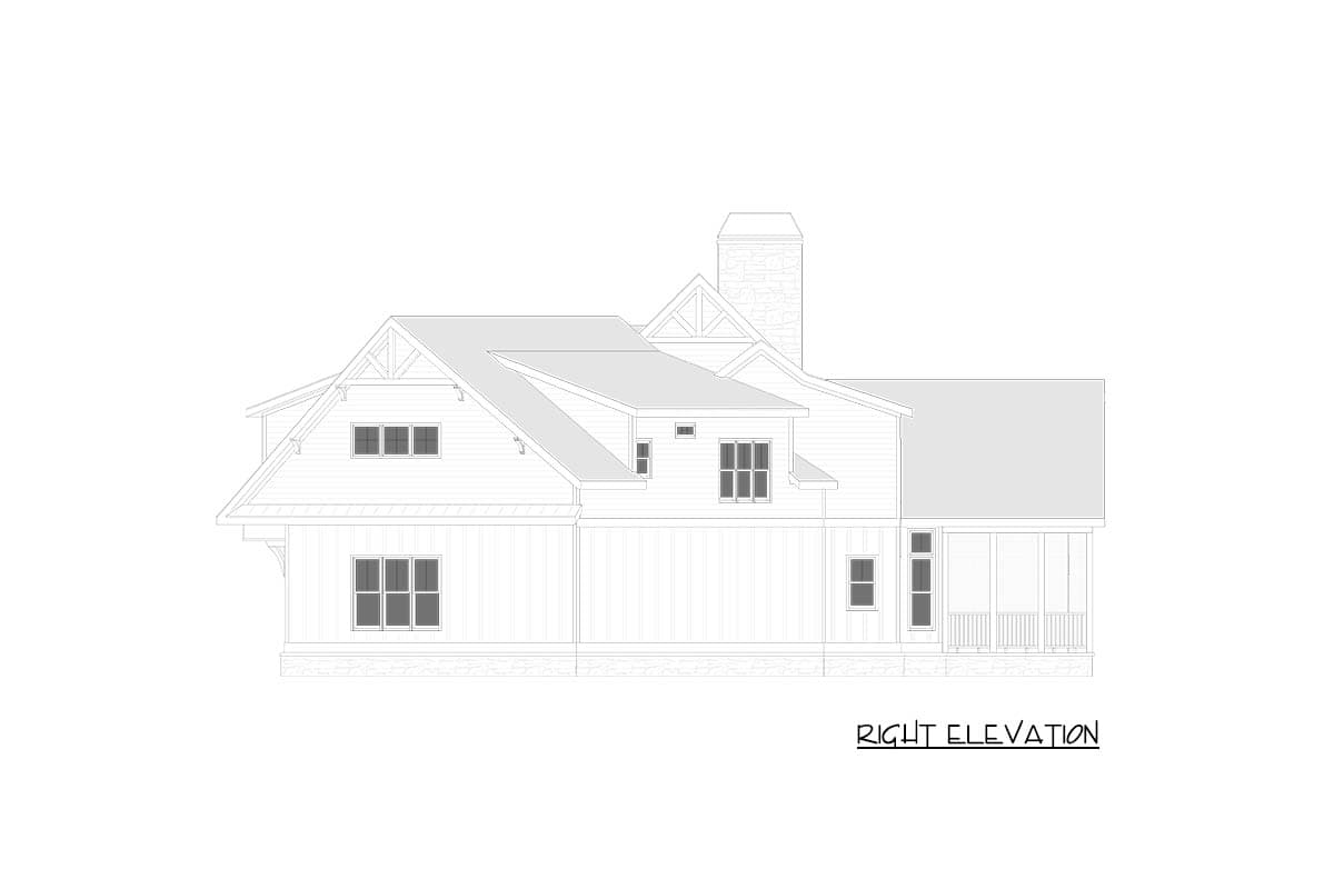 Plan 750011LDG: Modern Farmhouse House Plan with Main-Level Master and Two-Story Great Room - Image #8 - Hill Country, Modern Farmhouse, Mountain, Rustic