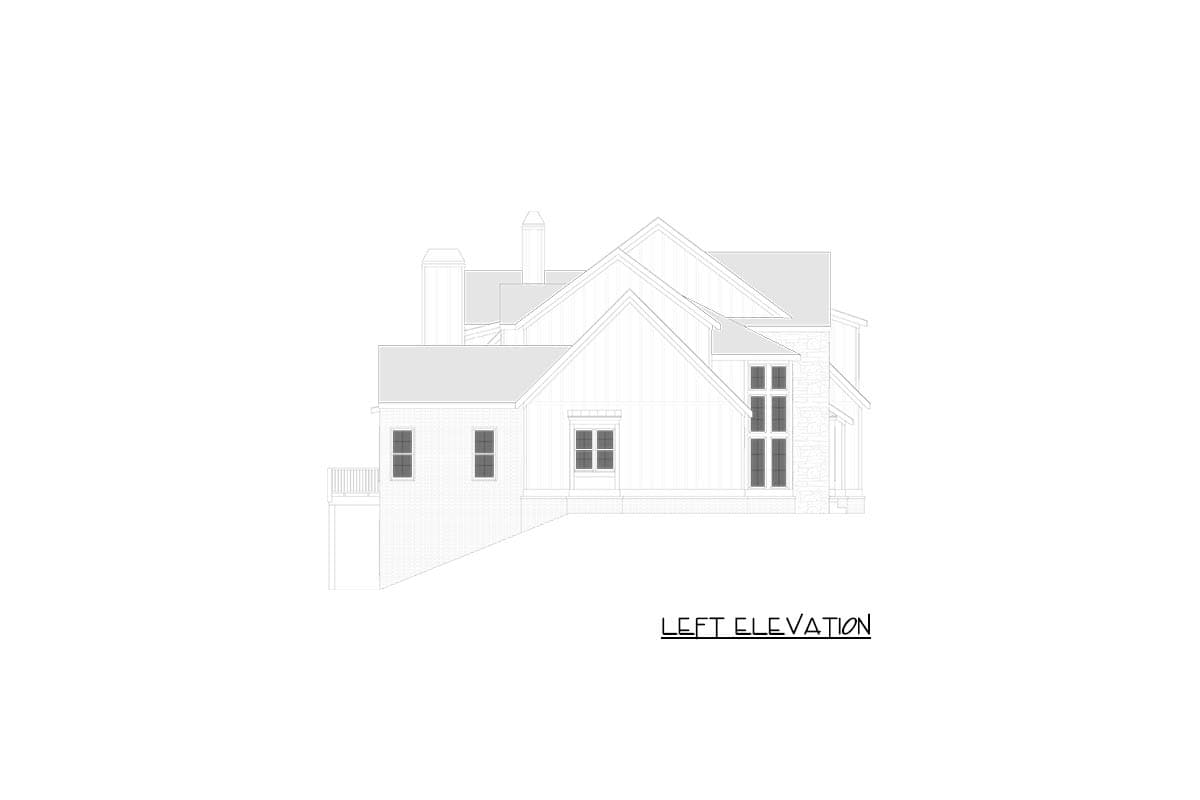 Plan 750013LDG: European Modern Farmhouse Plan: 6 Beds, Loft, 4-Car Garage - Image #8 - European, Modern Farmhouse, Transitional