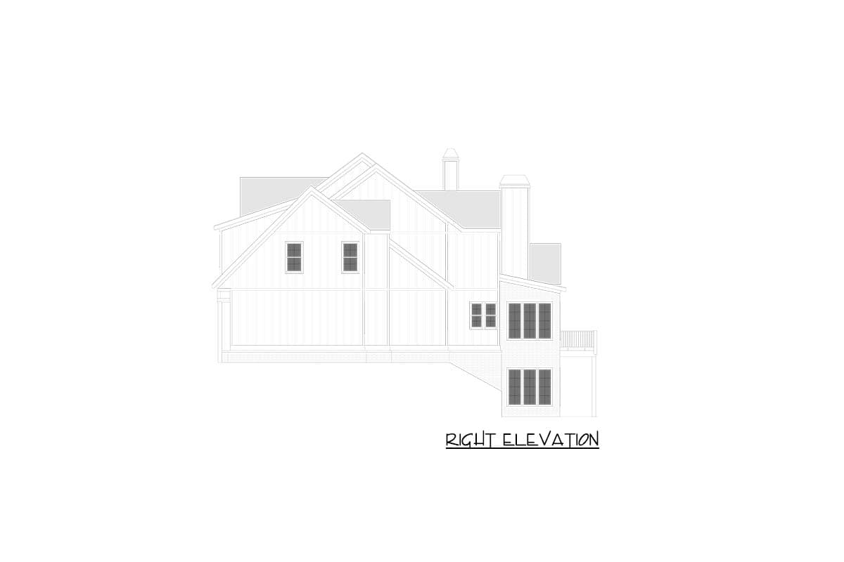 Plan 750013LDG: European Modern Farmhouse Plan: 6 Beds, Loft, 4-Car Garage - Image #10 - European, Modern Farmhouse, Transitional