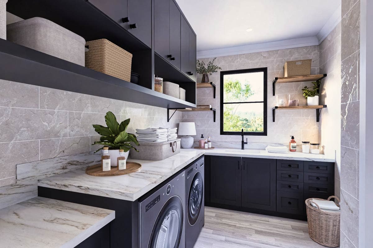 Plan 12341JL: Modern 3-Bedroom House Plan with Outdoor Kitchen and Two-Story Great Room - Image #20 - Modern