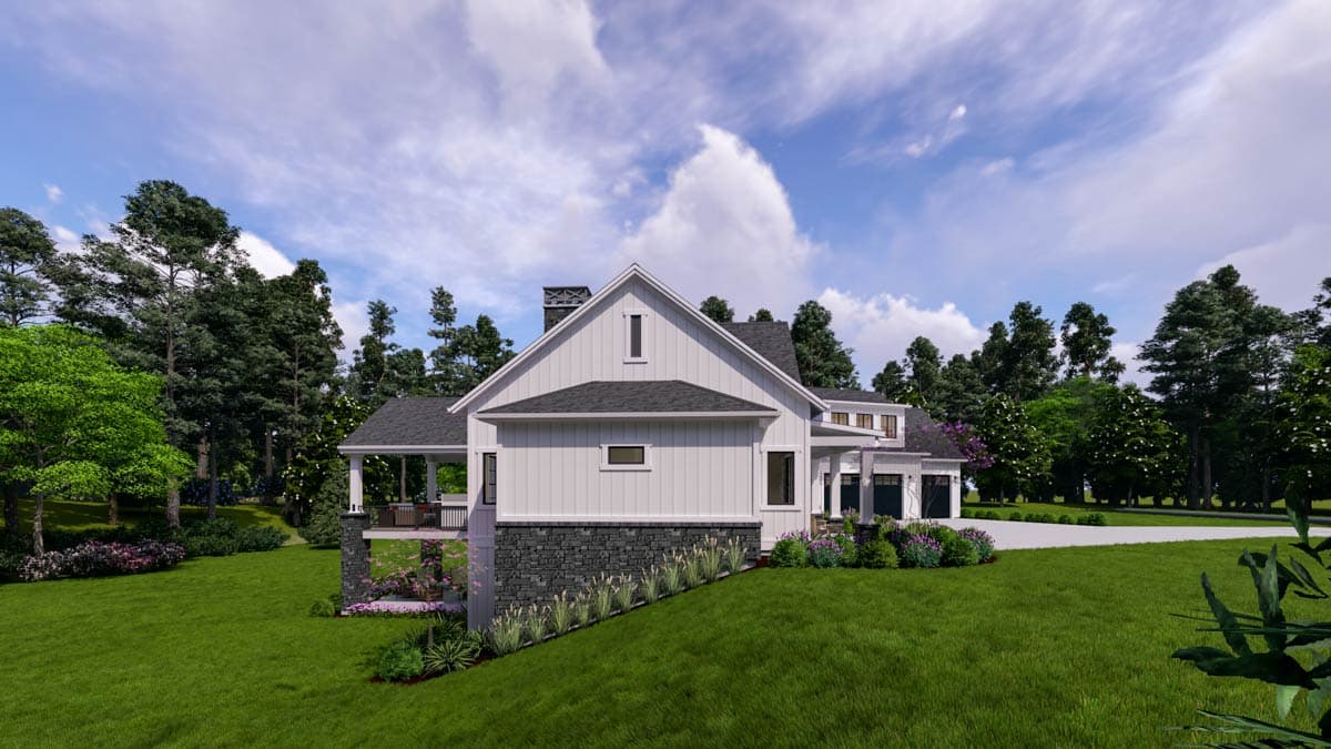 Plan 64567SC: Expansive Modern Farmhouse House Plan with 3 Beds and Angled 3-Car Garage - Image #8 - Country, Farmhouse, Modern Farmhouse, Mountain