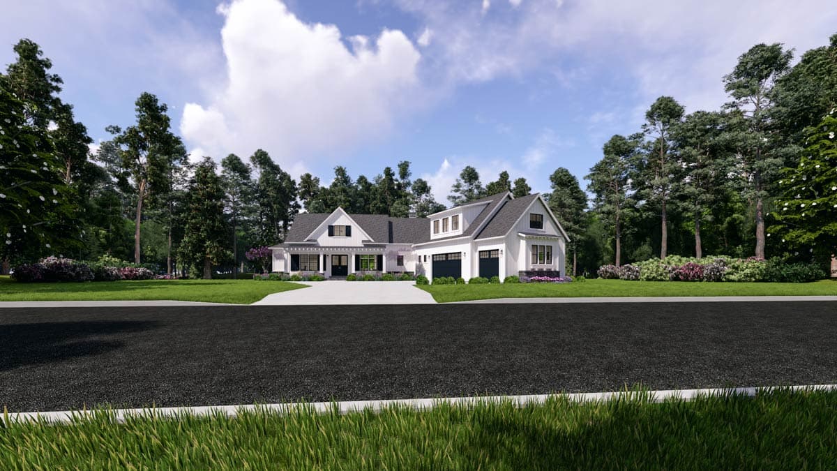 Plan 64567SC: Expansive Modern Farmhouse House Plan with 3 Beds and Angled 3-Car Garage - Image #10 - Country, Farmhouse, Modern Farmhouse, Mountain