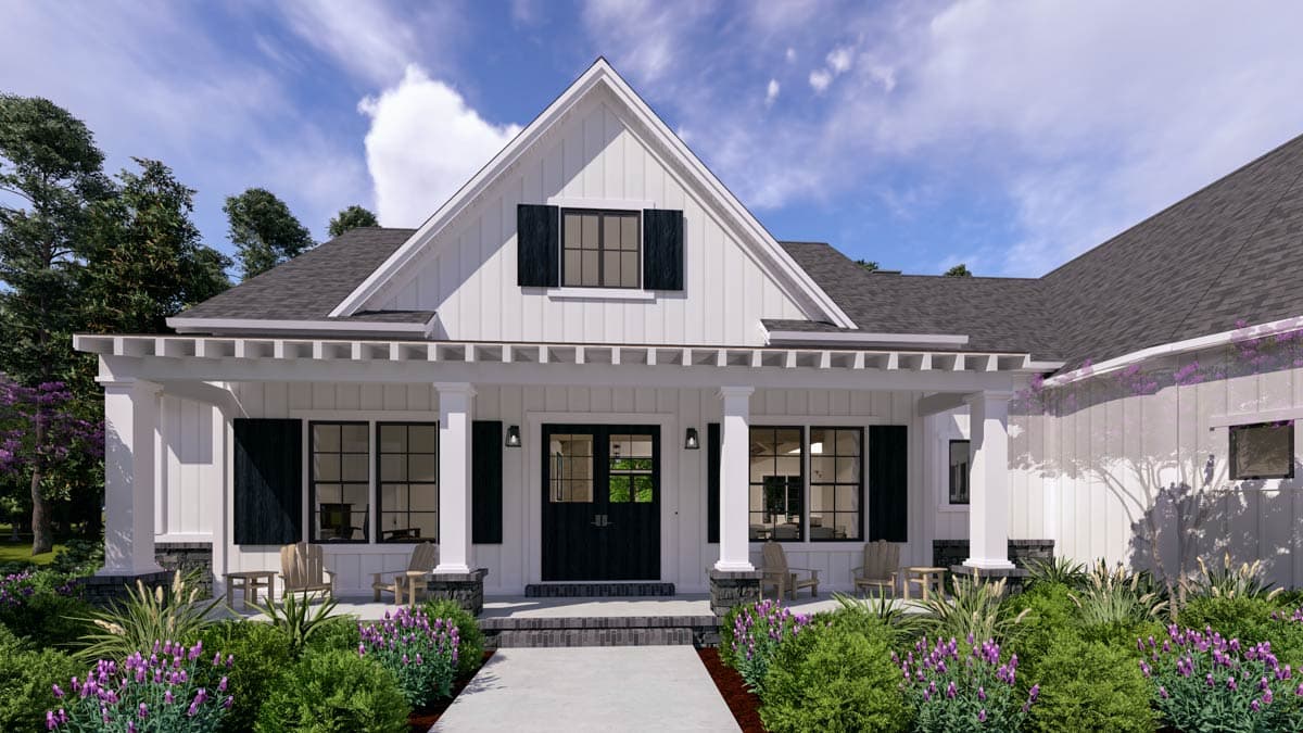 Plan 64567SC: Expansive Modern Farmhouse House Plan with 3 Beds and Angled 3-Car Garage - Image #12 - Country, Farmhouse, Modern Farmhouse, Mountain