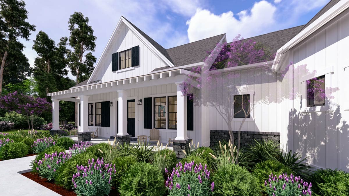 Plan 64567SC: Expansive Modern Farmhouse House Plan with 3 Beds and Angled 3-Car Garage - Image #13 - Country, Farmhouse, Modern Farmhouse, Mountain