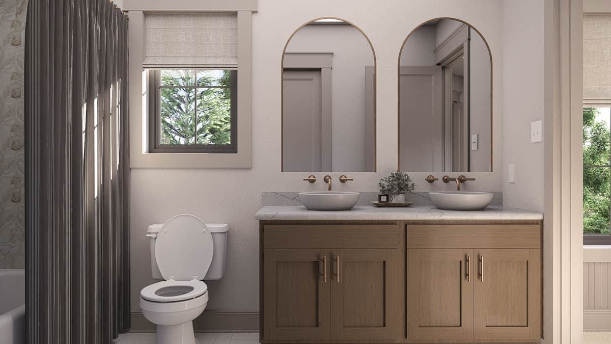 Plan 623595DJ: Modern Craftsman Townhome Plan with Drive-Under Garage - Image #17 - Craftsman, New American