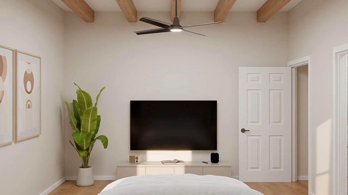 Plan 911055JVD: Contemporary 3-Bedroom House Plan with Split Layout and Side Garage - Image #15 - Contemporary, Cottage, Florida-Style, Transitional, Vacation