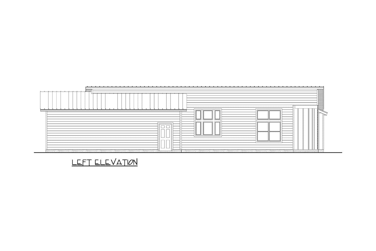 Plan 911055JVD: Contemporary 3-Bedroom House Plan with Split Layout and Side Garage - Image #16 - Contemporary, Cottage, Florida-Style, Transitional, Vacation