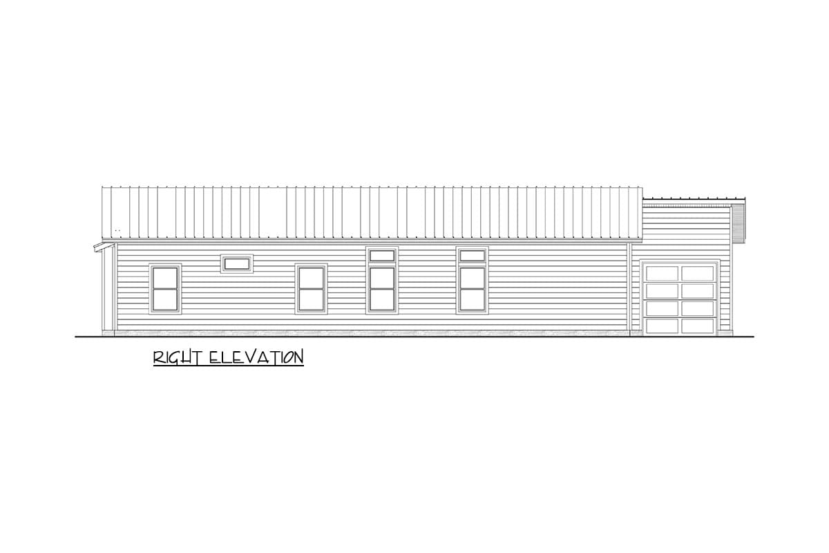 Plan 911055JVD: Contemporary 3-Bedroom House Plan with Split Layout and Side Garage - Image #18 - Contemporary, Cottage, Florida-Style, Transitional, Vacation