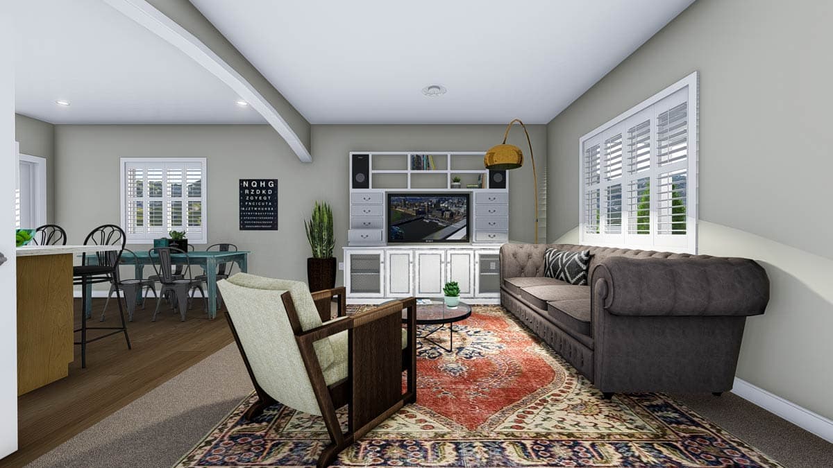 Plan 61696UT: Craftsman Ranch Plan with Flexible Layout and 2-Car Garage