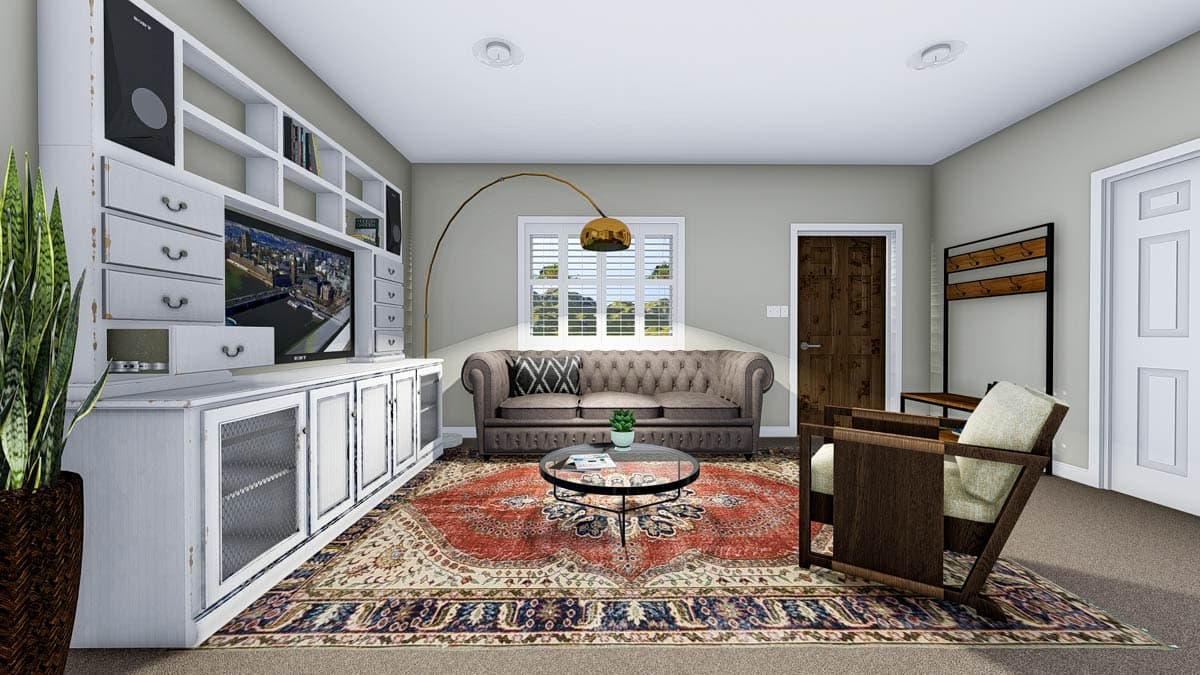 Plan 61696UT: Craftsman Ranch Plan with Flexible Layout and 2-Car Garage
