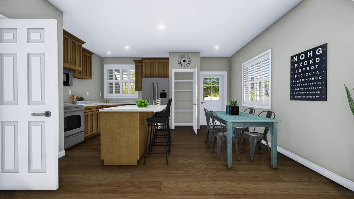 Plan 61696UT: Craftsman Ranch Plan with Flexible Layout and 2-Car Garage