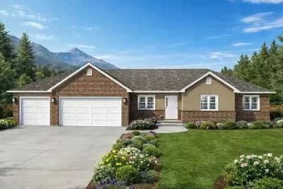 Craftsman Ranch House Plan with 3-Car Garage and Home Office