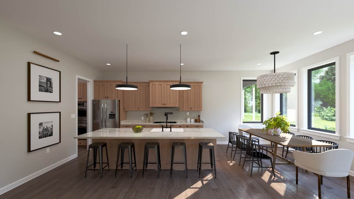 Plan 61701UT: Scandinavian Ranch Plan with Home Office and 3-Car Garage - Image #8 - Contemporary, Modern, Scandinavian