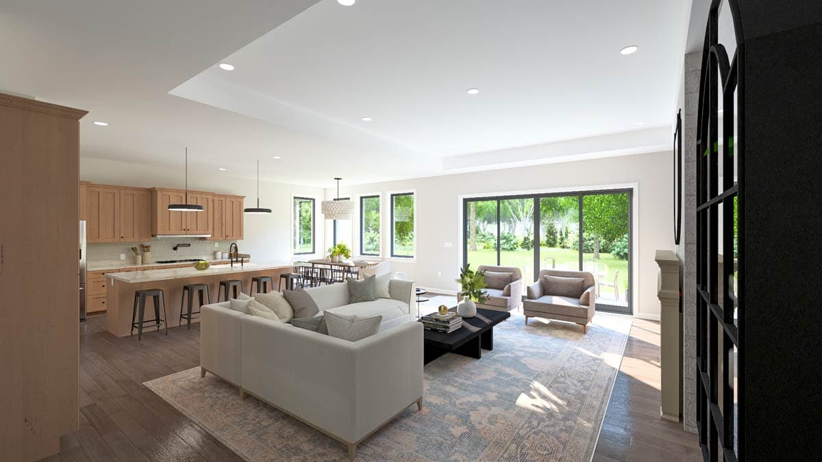 Plan 61701UT: Scandinavian Ranch Plan with Home Office and 3-Car Garage - Image #13 - Contemporary, Modern, Scandinavian