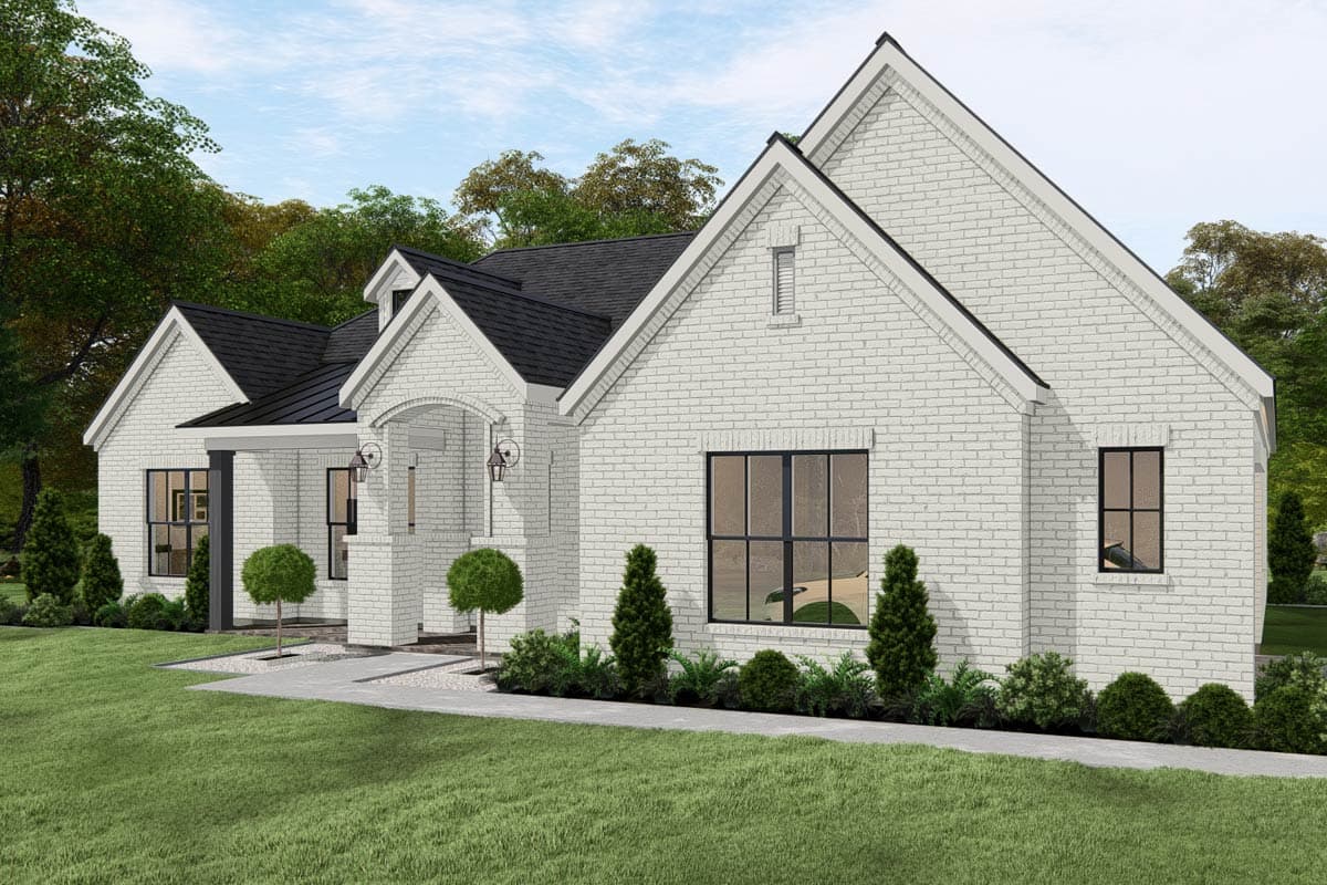 Plan 25452TF: Southern Traditional Farmhouse House Plan with Split ...
