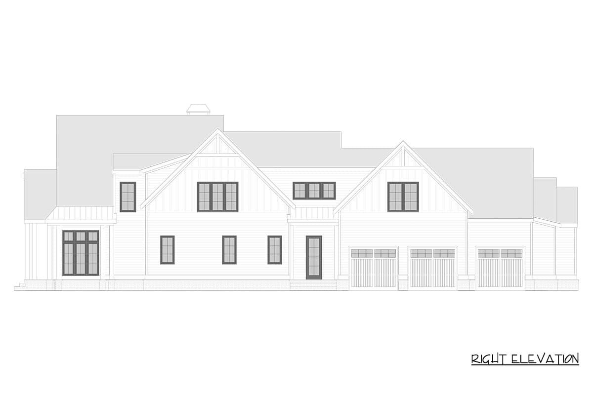 Plan 750016LDG: Modern Transitional Farmhouse Plan with First-Floor Master and Courtyard - Image #10 - Farmhouse, Transitional