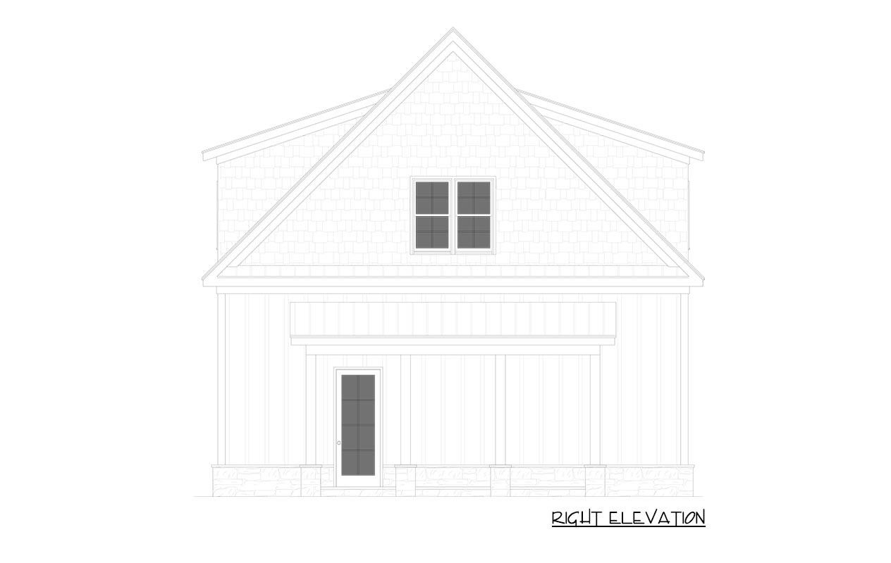 Plan 750017LDG: 3-Bed Modern Farmhouse Garage Plan with Upstairs Living and 2-Car Garage - Image #8 - Carriage, Farmhouse, Modern Farmhouse, New American