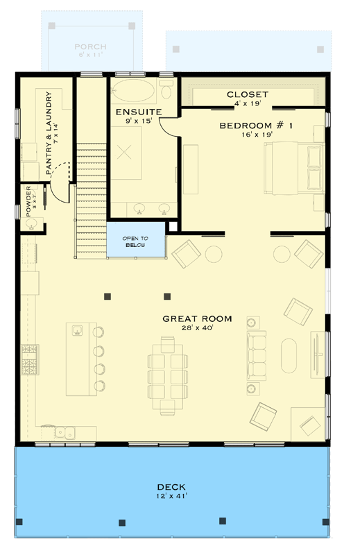 Plan 147055RML: Contemporary Modern House Plan with Upstairs Master Suite - Floor Plan - 2nd Floor - Contemporary, Modern, Northwest