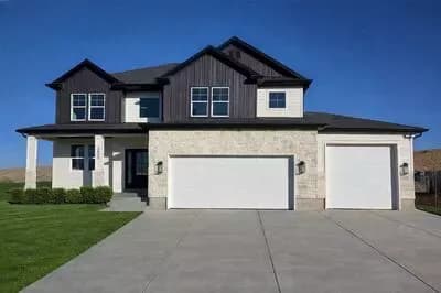 Modern Farmhouse Plan with 3-Car Garage and Home Office