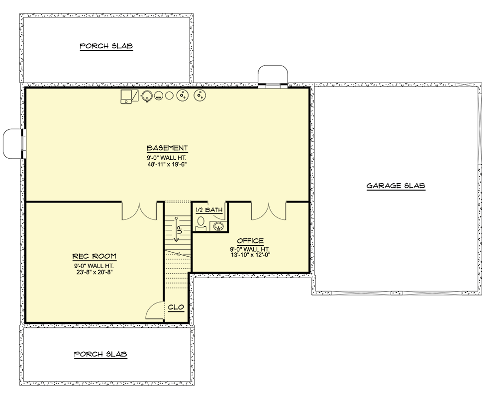 Plan 135410GRA: Modern Barndominium House Plan: 3 Beds, Main Level Master, Game Room - Floor Plan - Lower Level - Barndominium, Country, Craftsman, Modern Farmhouse, New American