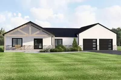 Modern Barndominium House Plan: 3 Beds, Main Level Master, Game Room